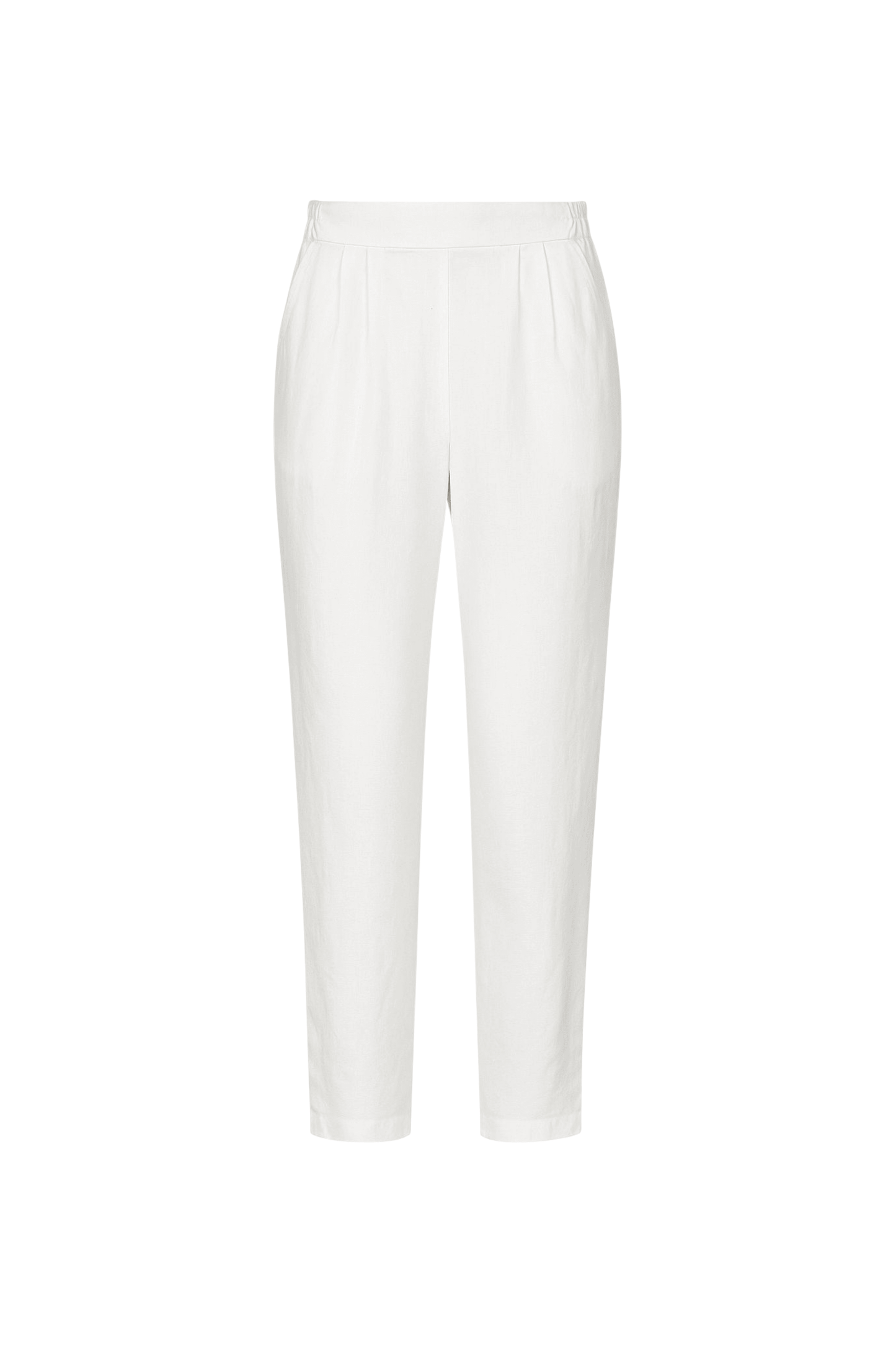 Calça Cós Fixo Linho Puro | Off-white