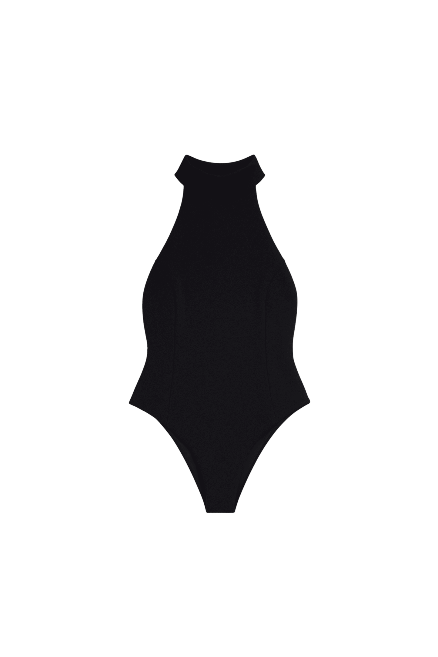 Textured High Neck Swimsuit