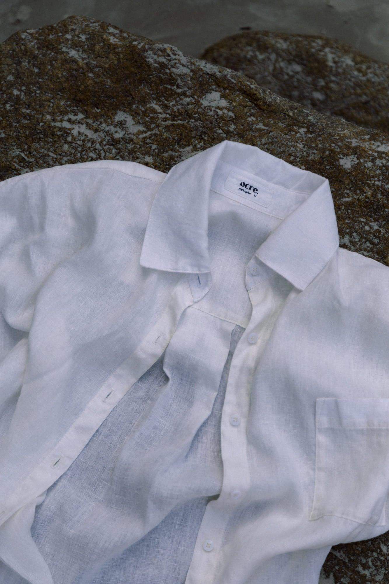 Camisa Linho Puro - OCRE. moda praia consciente