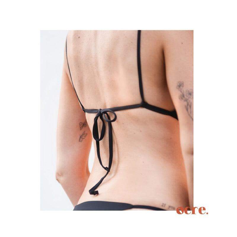 Top Triângulo Fixo - OCRE. moda praia consciente