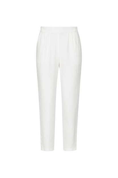 Calça Cós Fixo Linho Puro | Off-white