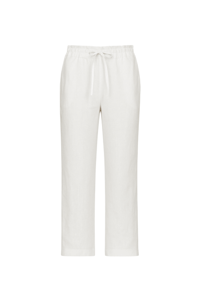 Calça Amarração Linho Puro | Off-white
