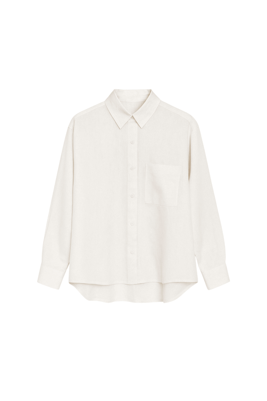 Camisa Manga Longa Linho Puro | Off-white