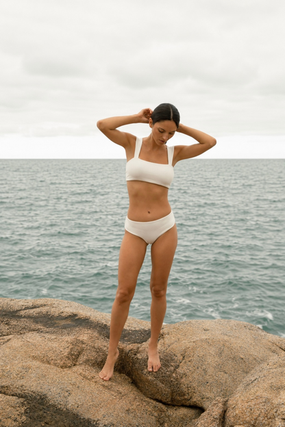 Tanga Alta Textura | Off-white