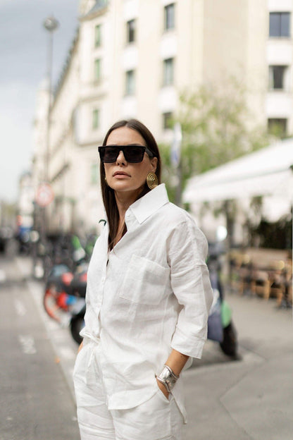 Camisa Linho Puro - OCRE. moda praia consciente