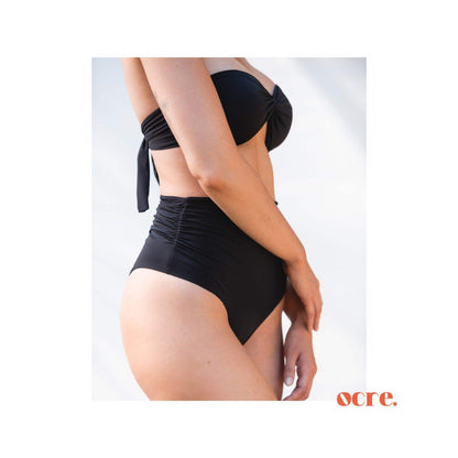 Hot Pants Drapeado - OCRE. moda praia consciente